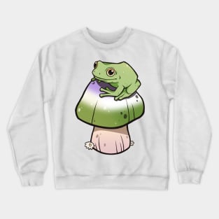 Genderqueer Pride Mushroom Frog Crewneck Sweatshirt